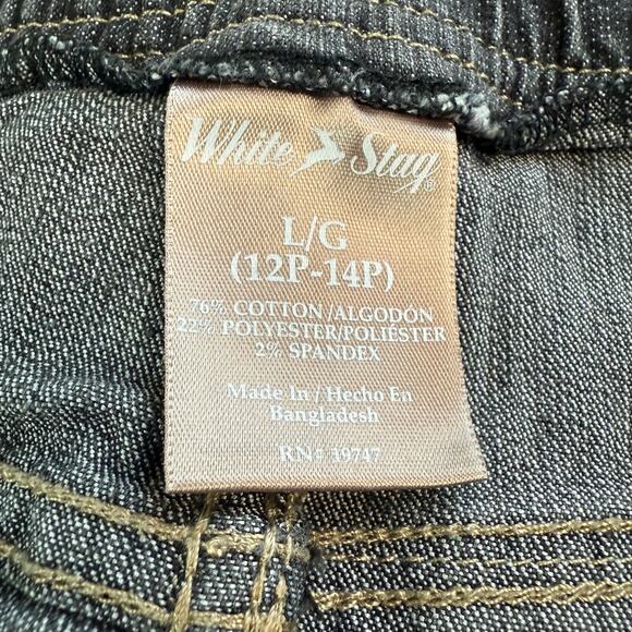 Vintage White Stag Stretch Waist Faux Zip Loose Fit Capri Jeans - Picture 5 of 5